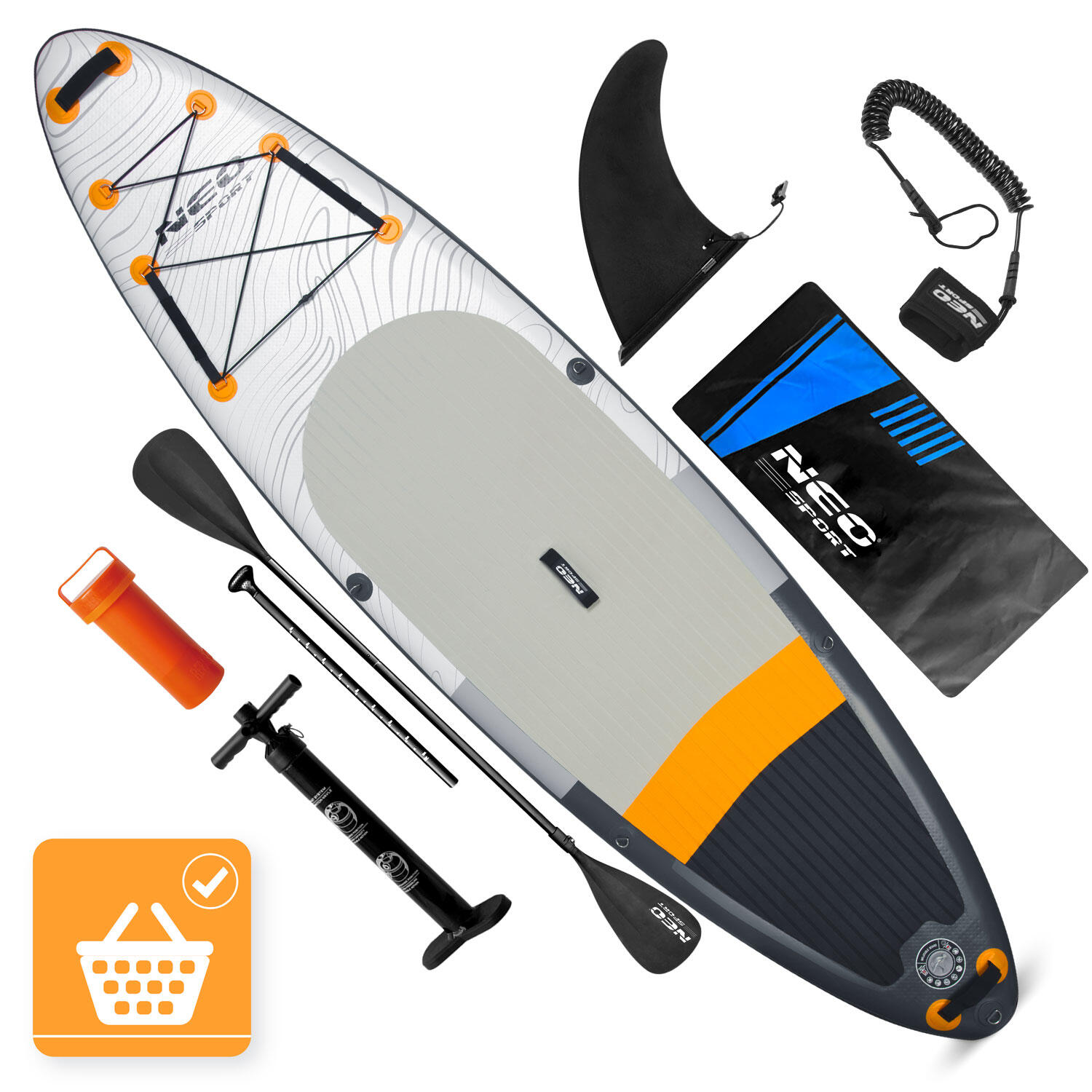 Deska SUP do pływania Neo-sport Aquasurf Stand Up Paddle 320 cm akcesoria zestaw 3/7