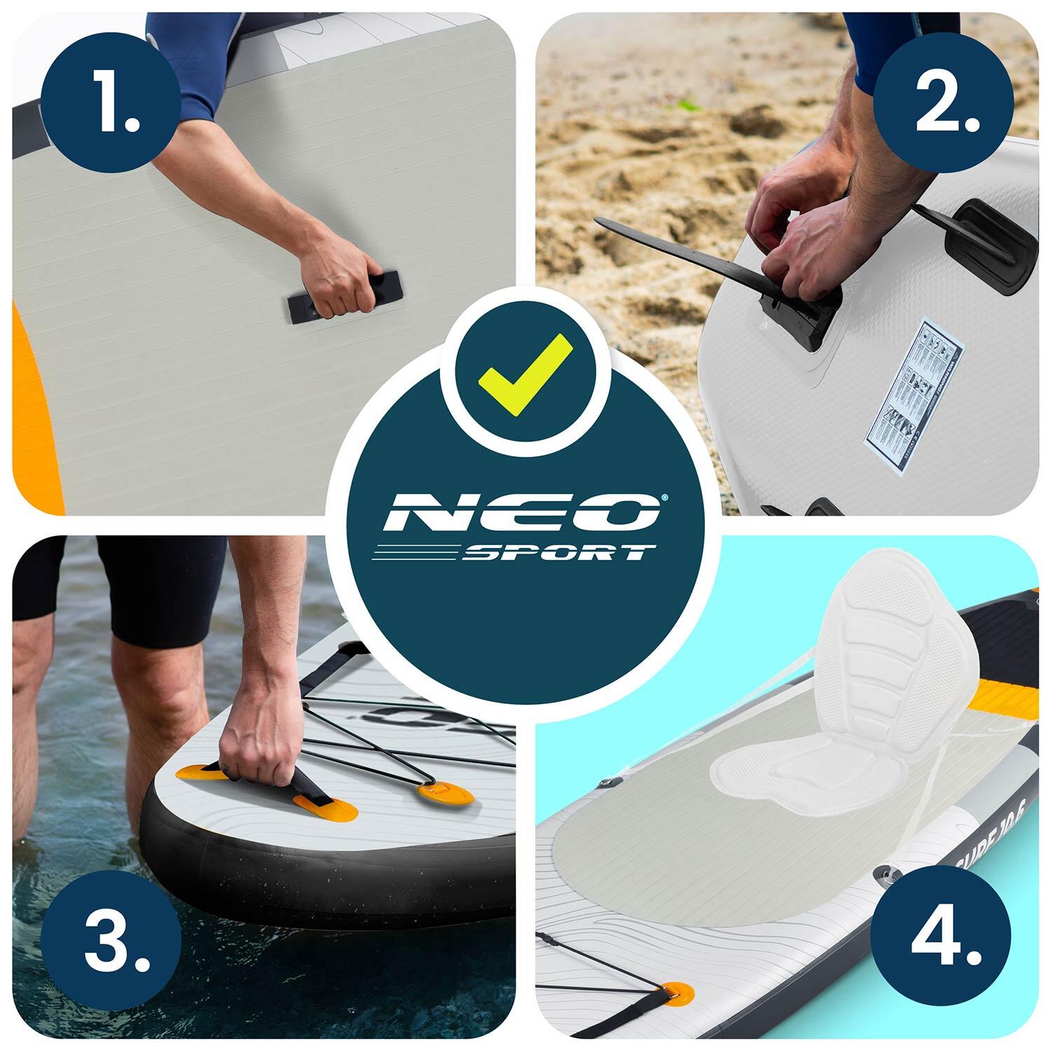 Deska SUP do pływania Neo-sport Aquasurf Stand Up Paddle 320 cm akcesoria zestaw 4/7