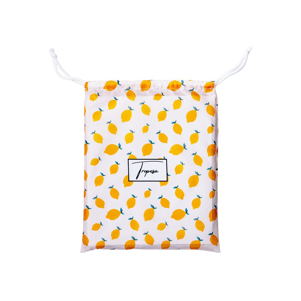Serviette de plage 160 x 90 cm, imprimée blanche à motif citrons 3/7