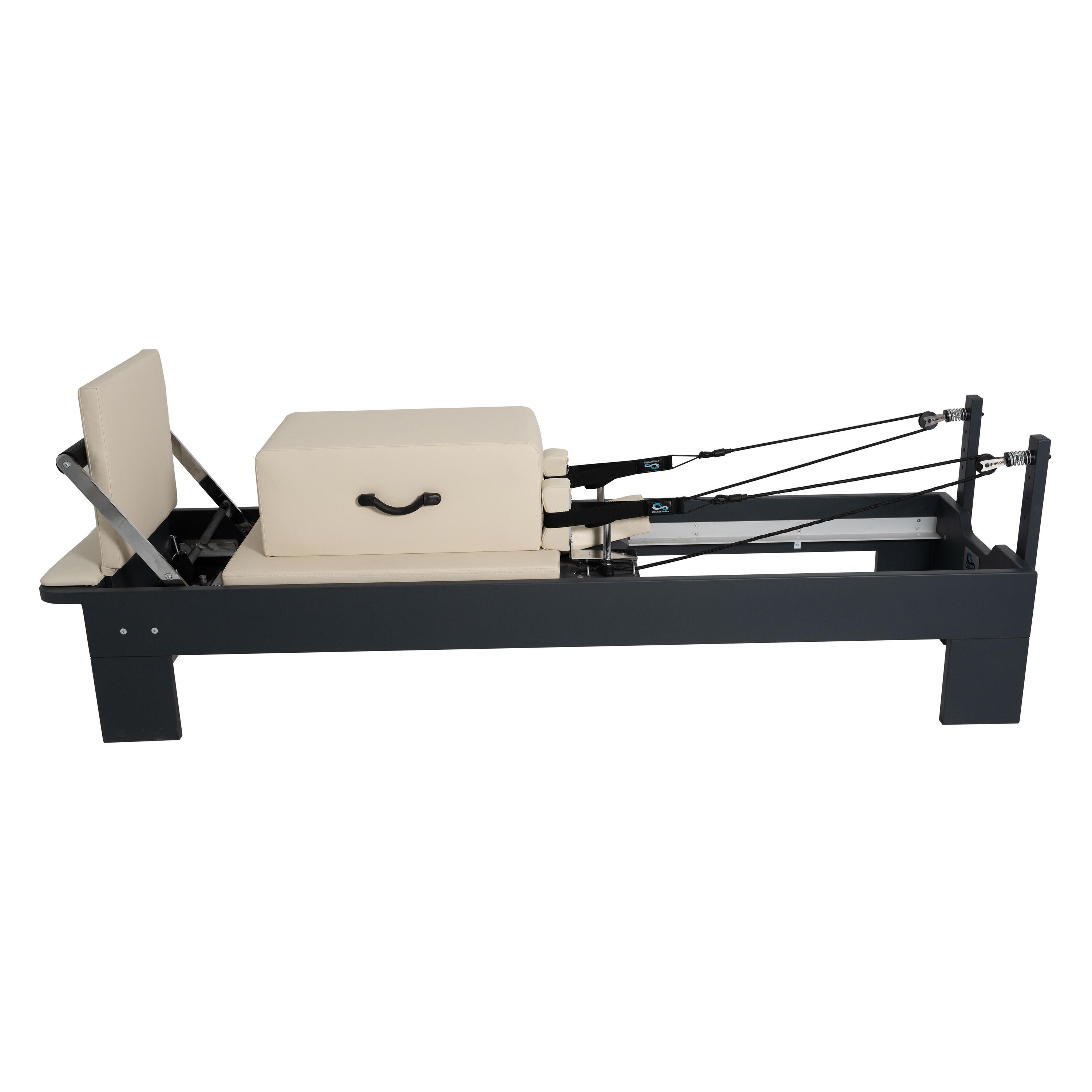 COSMOS Reformer Máquina de Pilates Basic Blanco-negro 239x70x38 cm 3/6