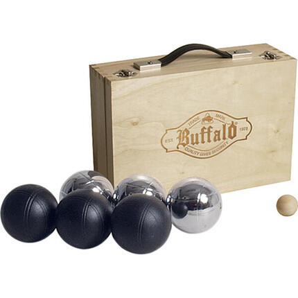 Buffalo Jeu de boules peint par poudrage dans une boîte en bois