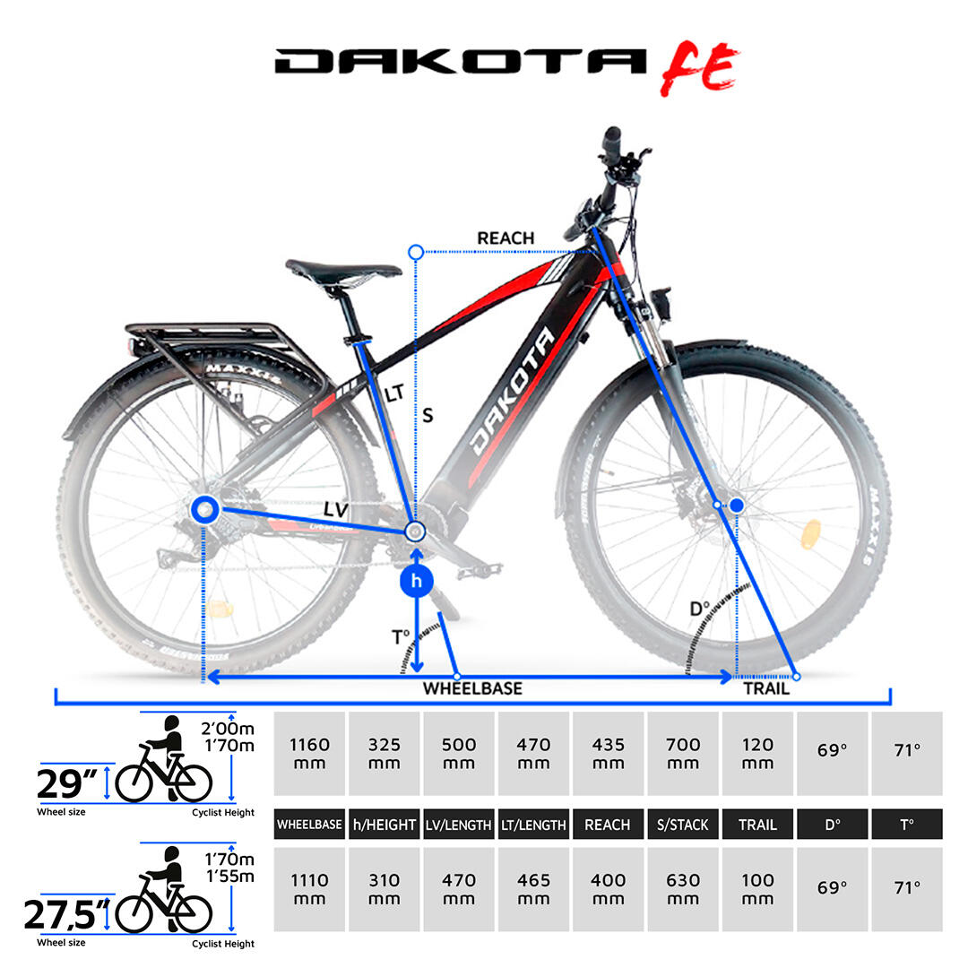 Dakota FE | Ebike de montaña | 140KM de autonomia | 27,5″ 6/8