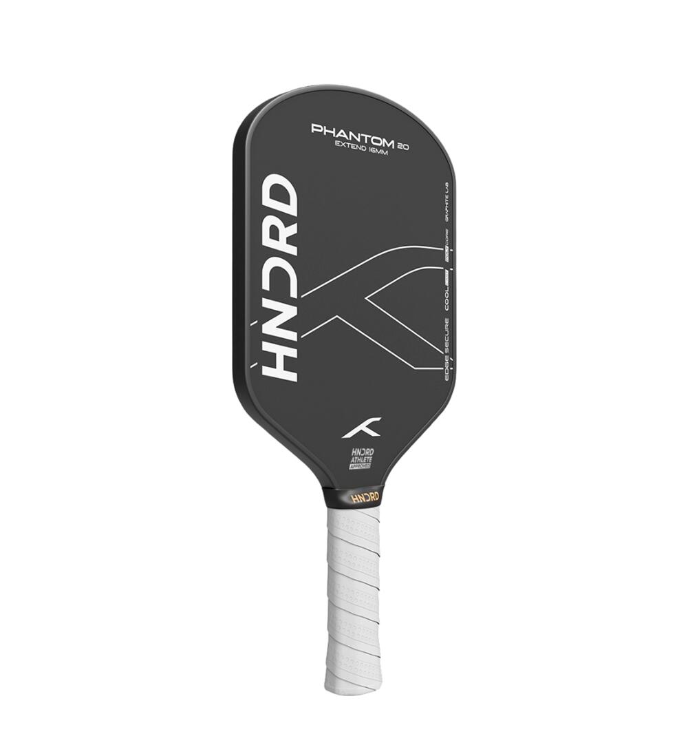 Pickleballschläger - Phantom 20 Extend 16mm Kontrolle Schwarz/Weiß 3/8