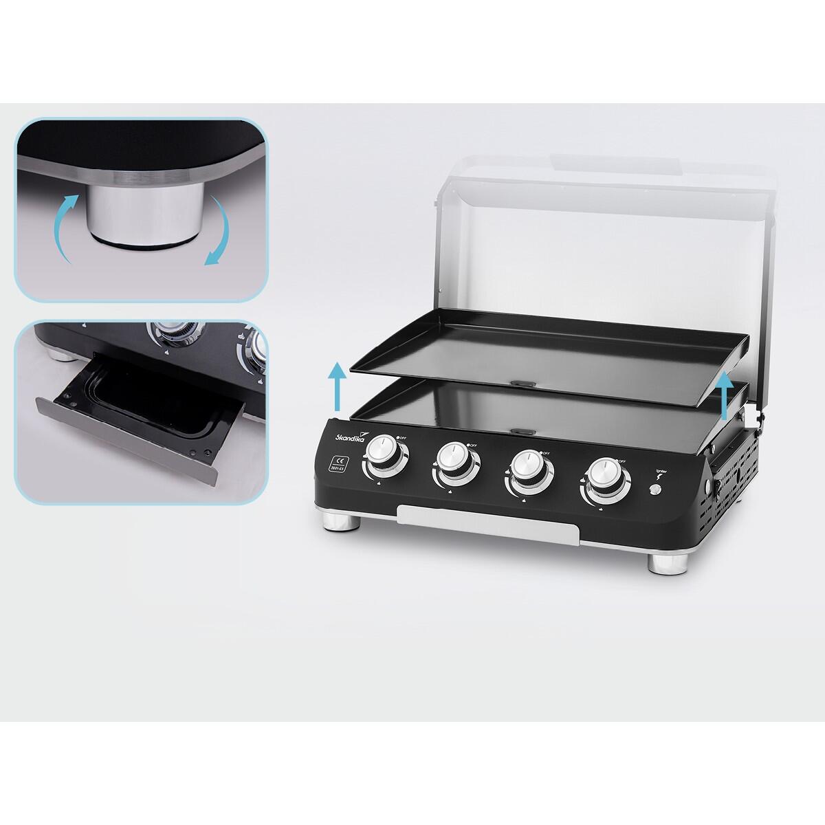 Plancha Grill Palo 4-Brenner Plus - Plancha a gás com tampa 5/7