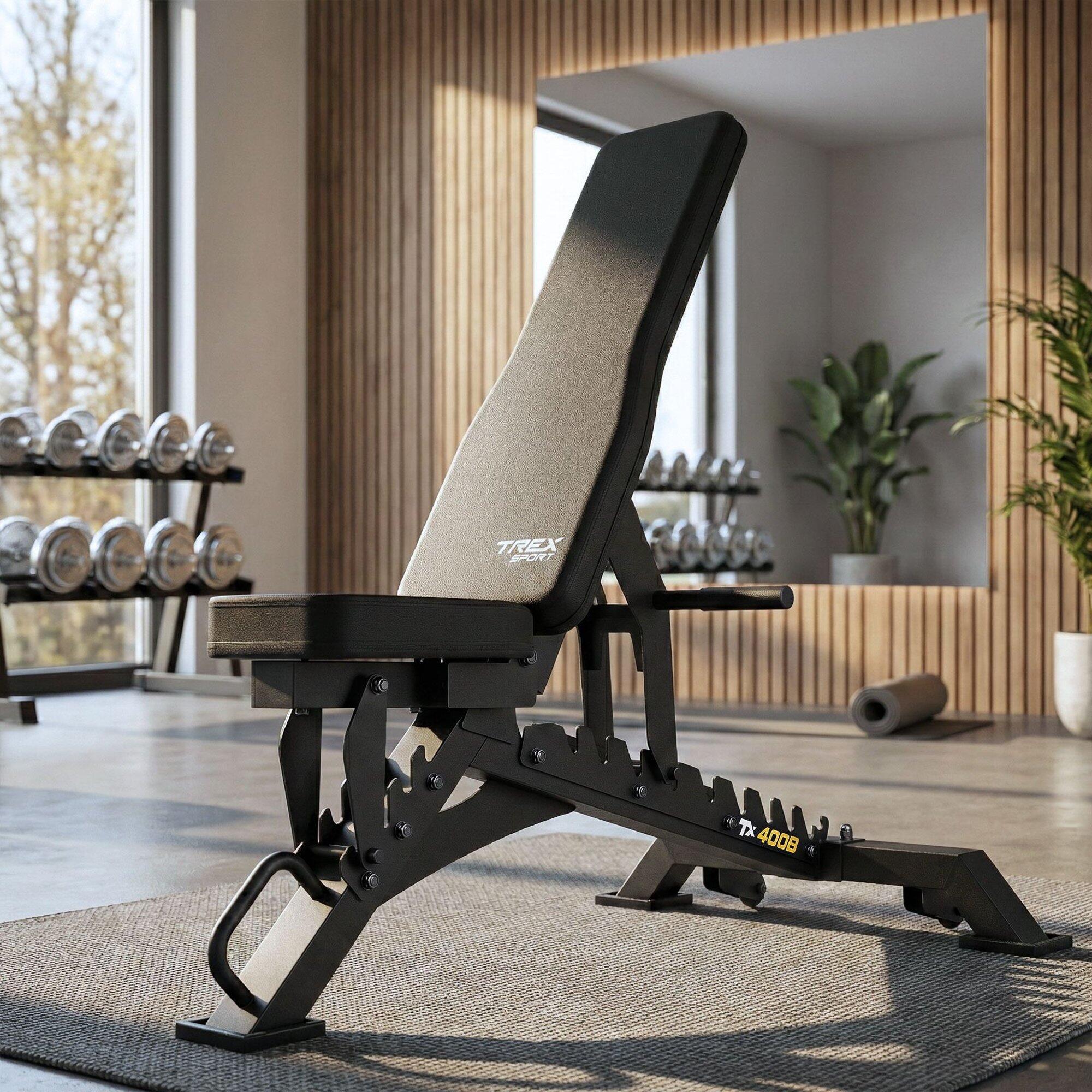 Banc de musculation réglable Trex Sport TX-400B, dossier 9 positions, 150 kg 6/7