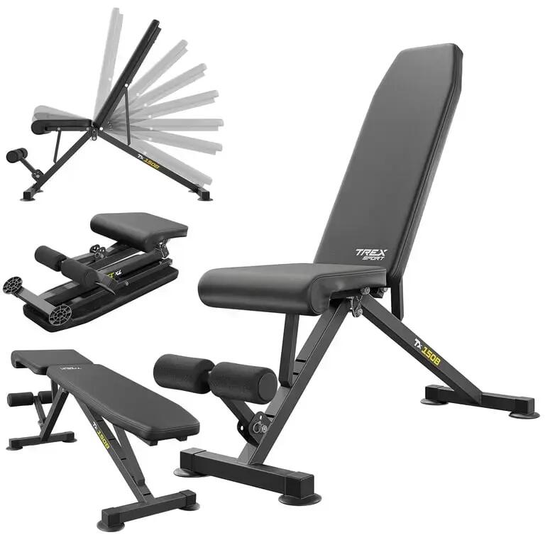 Сгъваема регулируема лежанка за фитнес Trex Sport TX-150B, до 150 кг