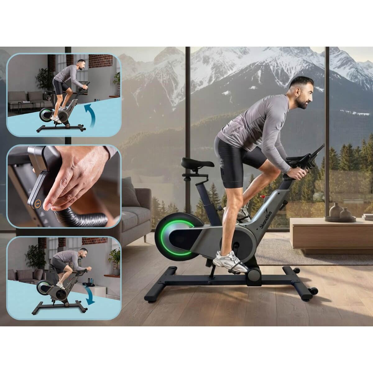 Rower treningowy indoor cycling Speedbike Kliva 500-S, funkcja podjazdów