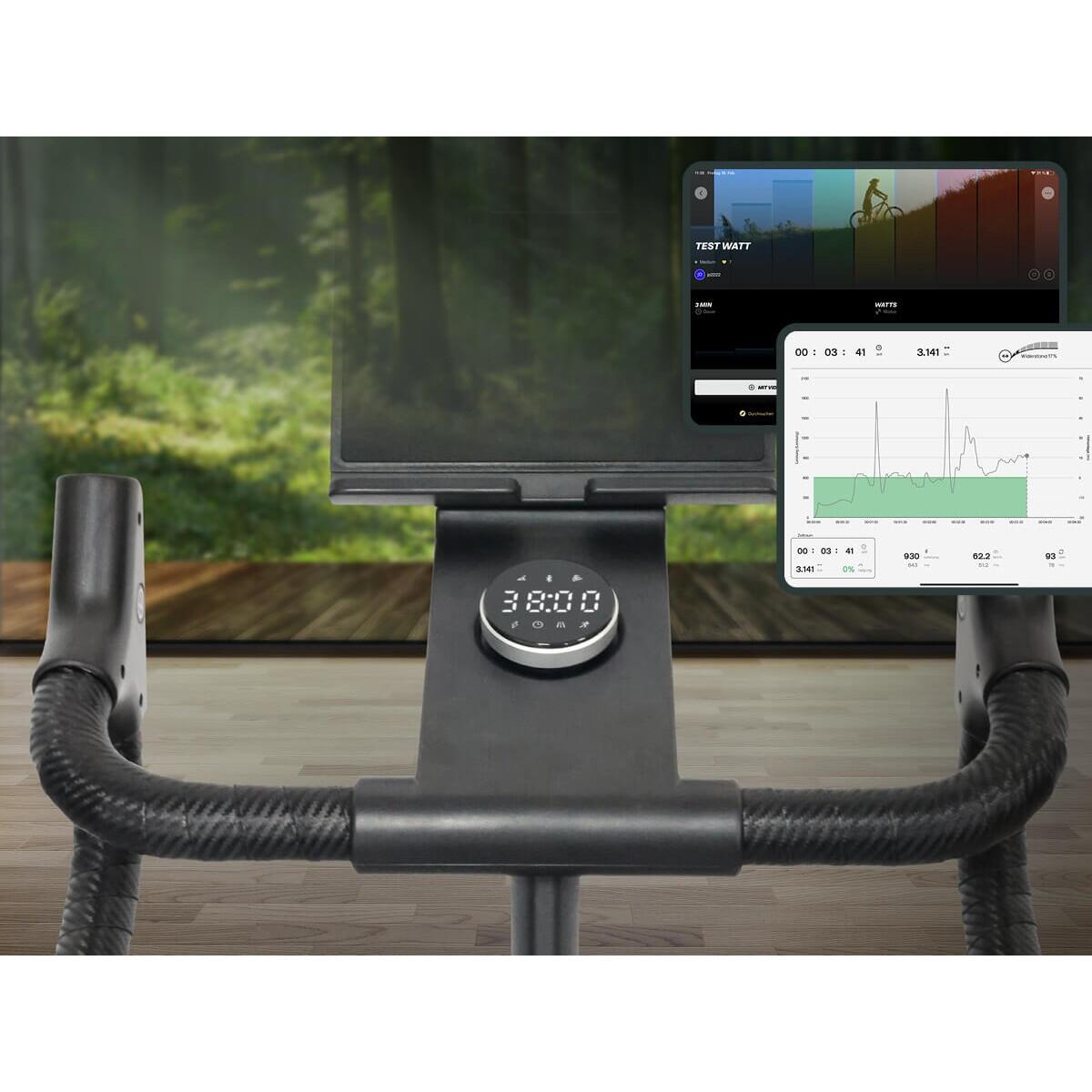 Vélo de biking Kliva 500-S - Vélo d'intérieur SMART avec LED et inclinaison 5/7