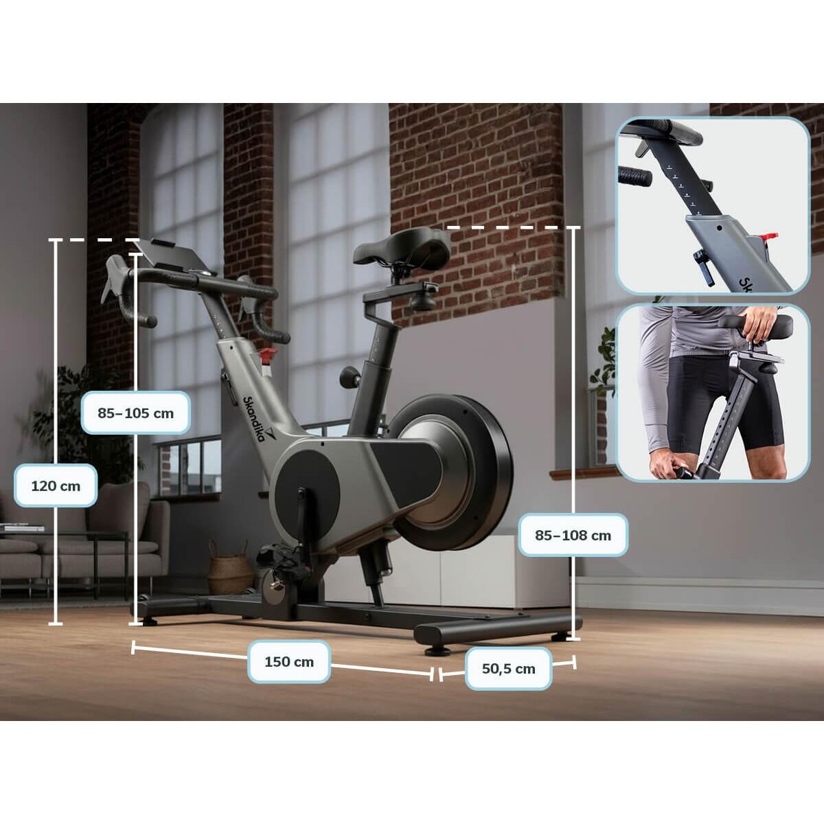 Vélo de biking Kliva 500-S - Vélo d'intérieur SMART avec LED et inclinaison 6/7