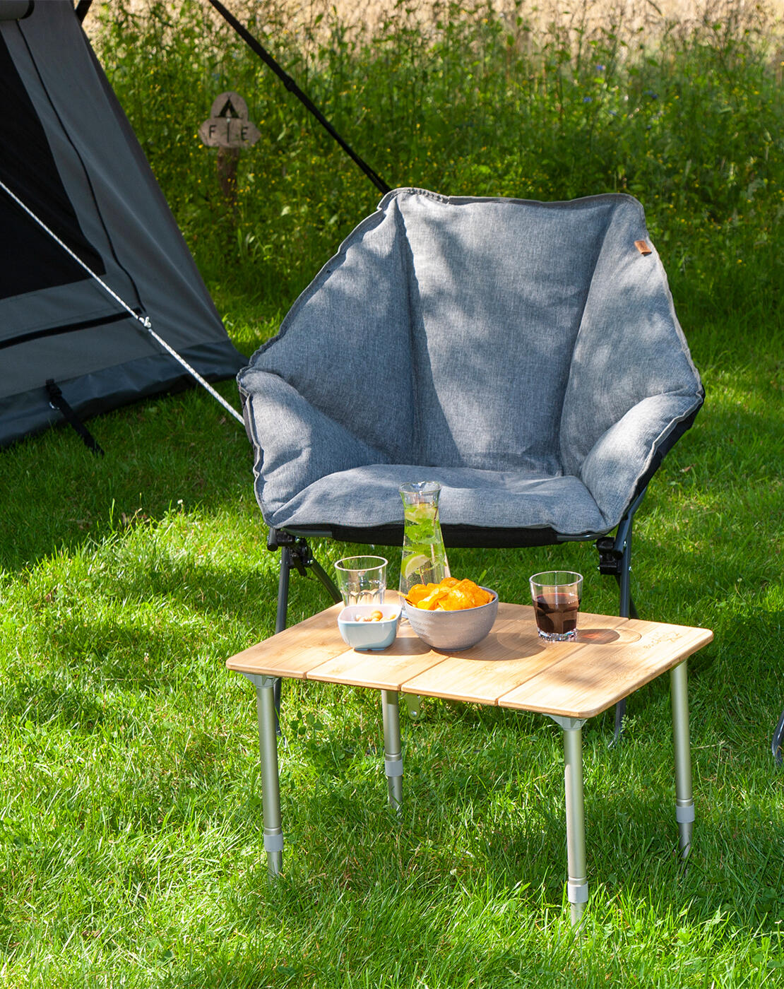 Urban Outdoor collection - Moon chair Silvertown Olefin Grijs 7/7
