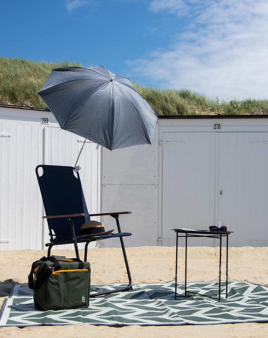 Sonnenschirm für Campingstuhl Regenschirm Klappstuhl Strand Stuhl Schirm 7/7