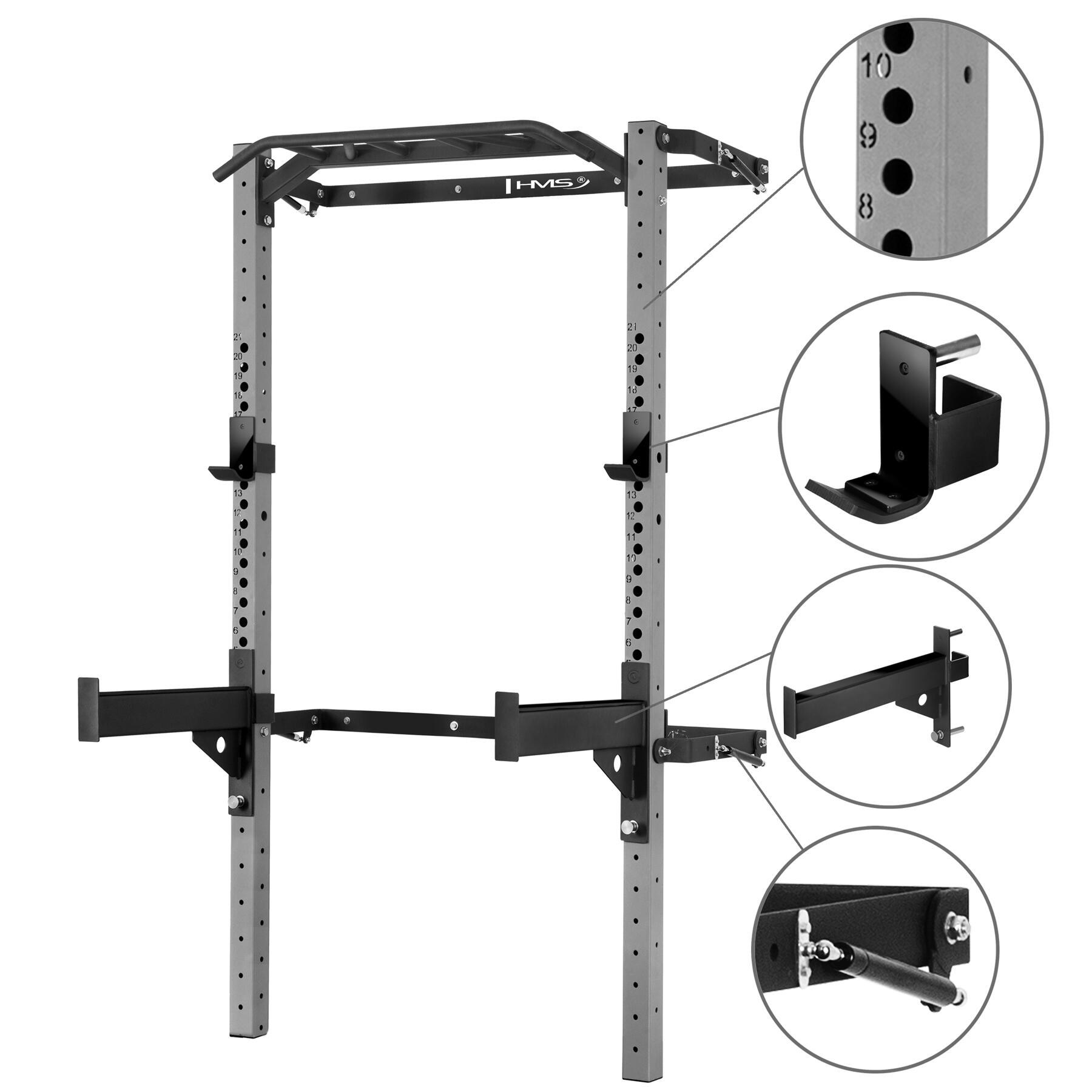 Wall rack pour l'entraînement à domicile HMS klt23 5/7