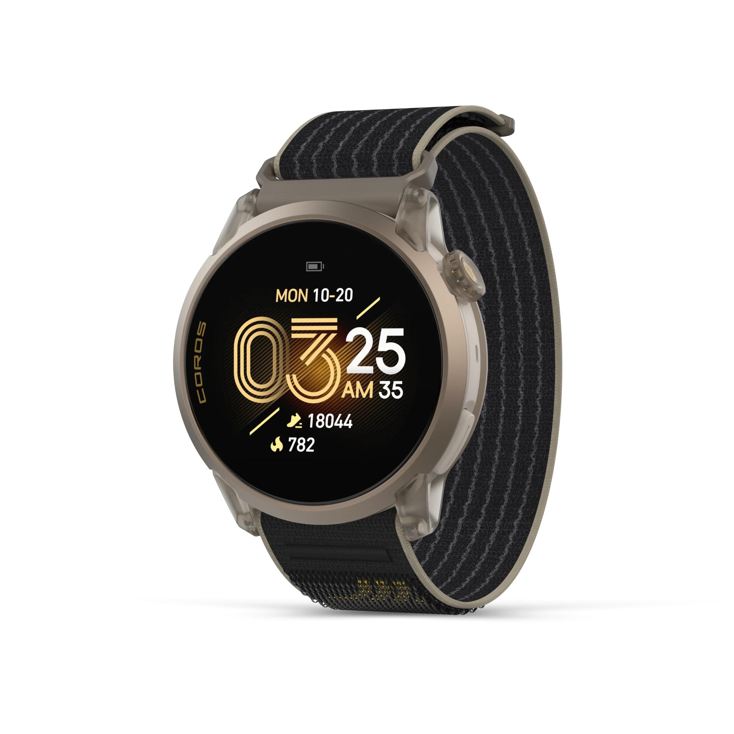 Orologio GPS Coros Pace 4 in alluminio e nylon, nero e oro, edizione Jakob Ingeb 2/7