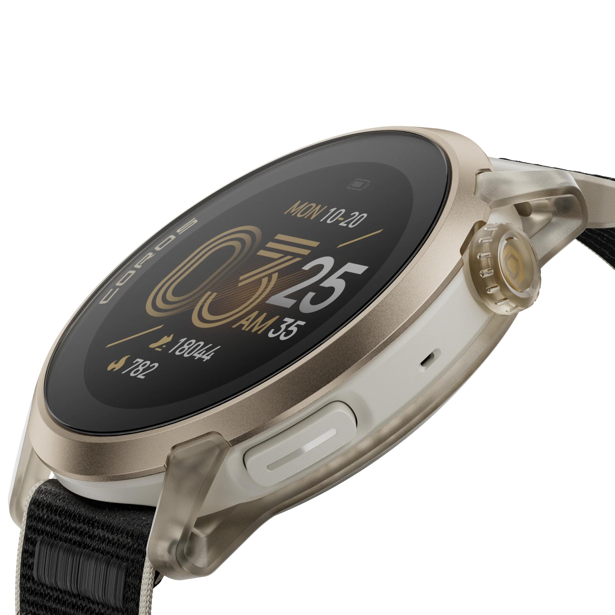 Orologio GPS Coros Pace 4 in alluminio e nylon, nero e oro, edizione Jakob Ingeb 4/7