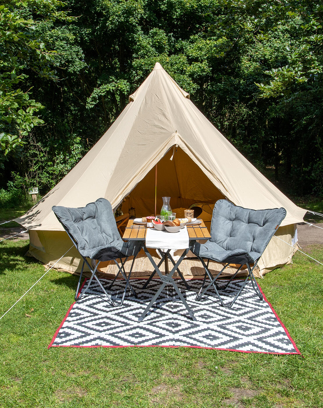 Bo-Camp - Urban Outdoor - Schmetterlingsstuhl - Redbrigde - L - Stahl - Grau 7/7