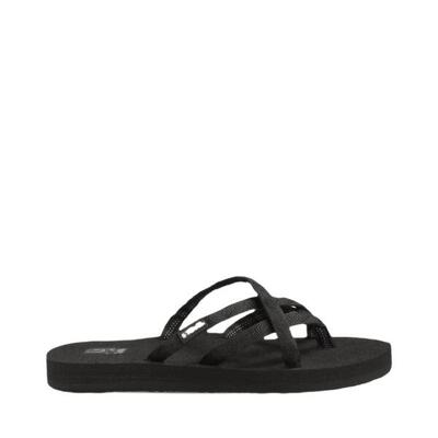 Olowahu slippers dames synthetische sandalen mix b black on black