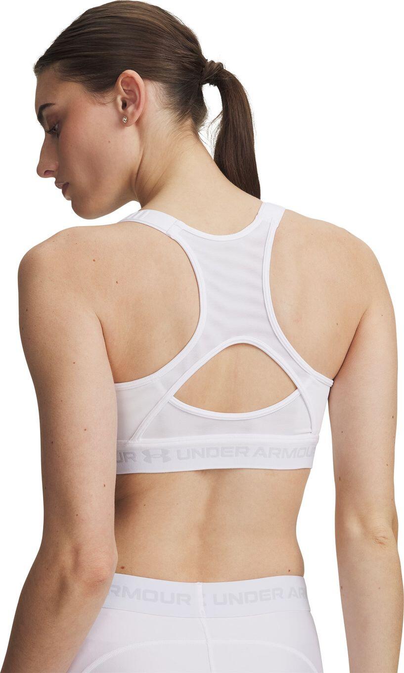 Top desportivo Under Armour HeatGear High Branco para mulher 2/5