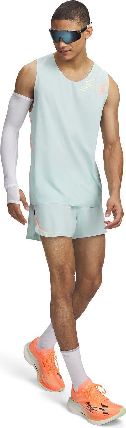 Under Armour Velociti Elite blauwe herenshort met split 4/5