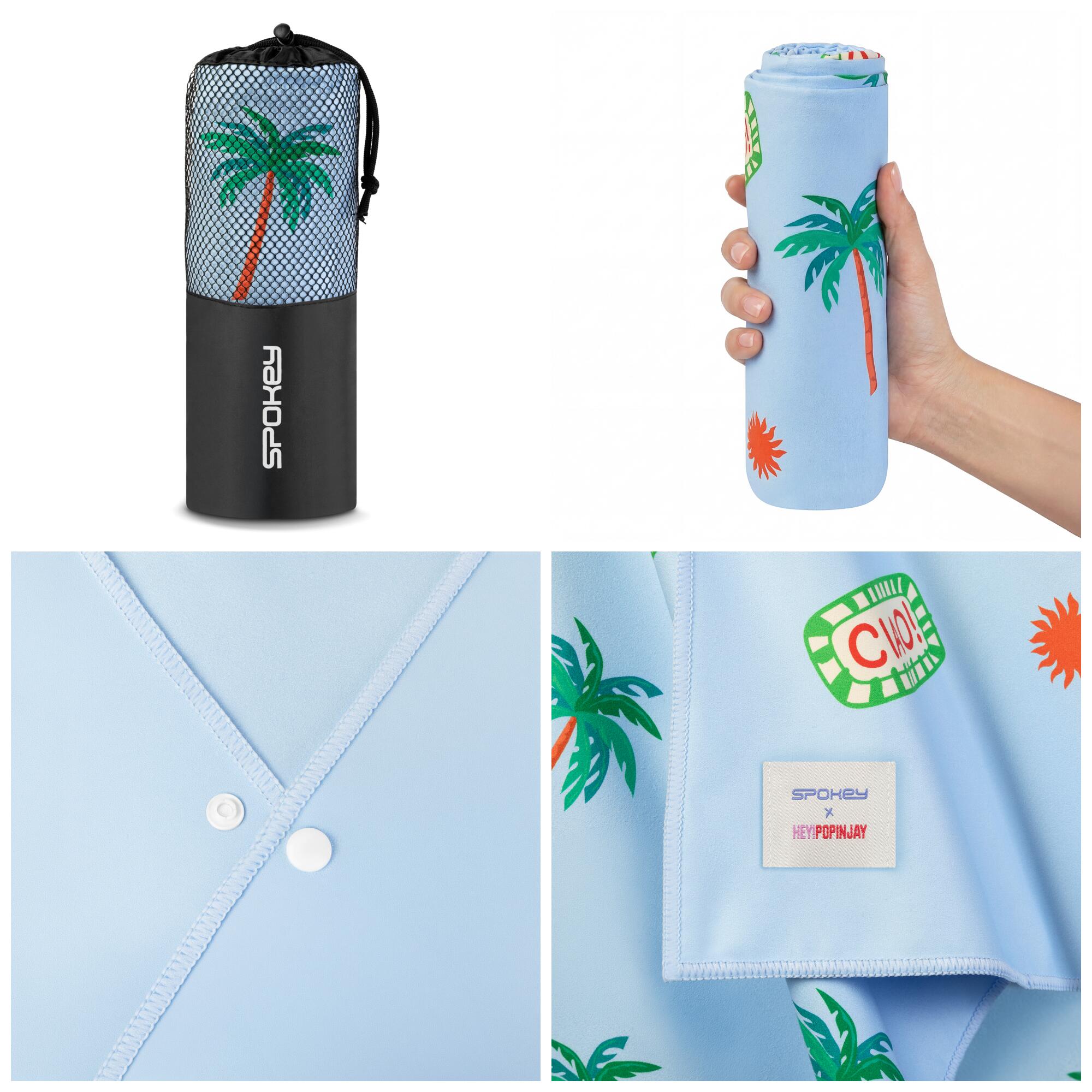 Ręcznik szybkoschnący z kapturem poncho dla dzieci Spokey Palms 4/7