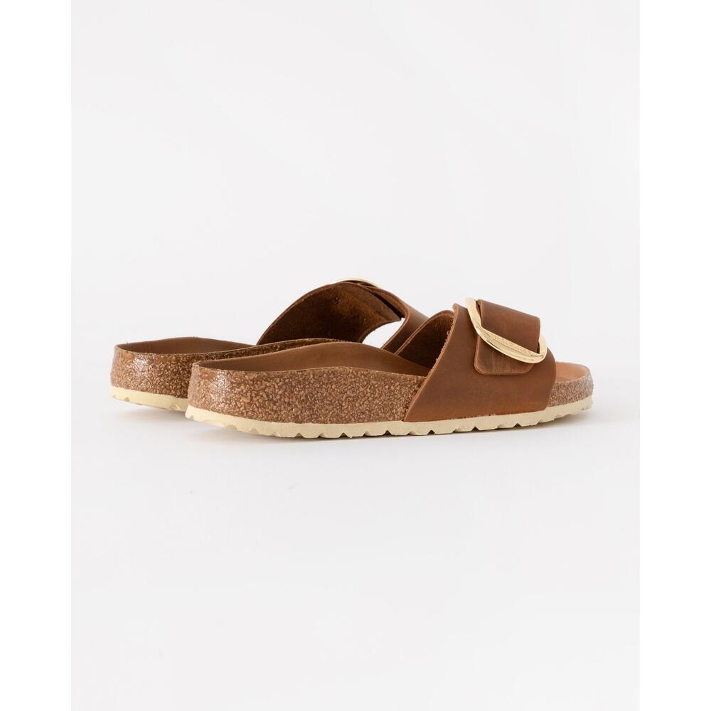 Pantoletten Birkenstock Madrid Big Buckle Cognac Dame 4/6