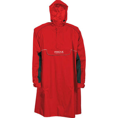 Poncho antipioggia unisex BERN blu navy/rosso