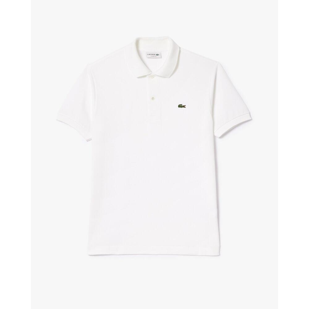 Polos Hombre Lacoste L1212 Short Sleeved Ribbed Collar S Blanco 4/7