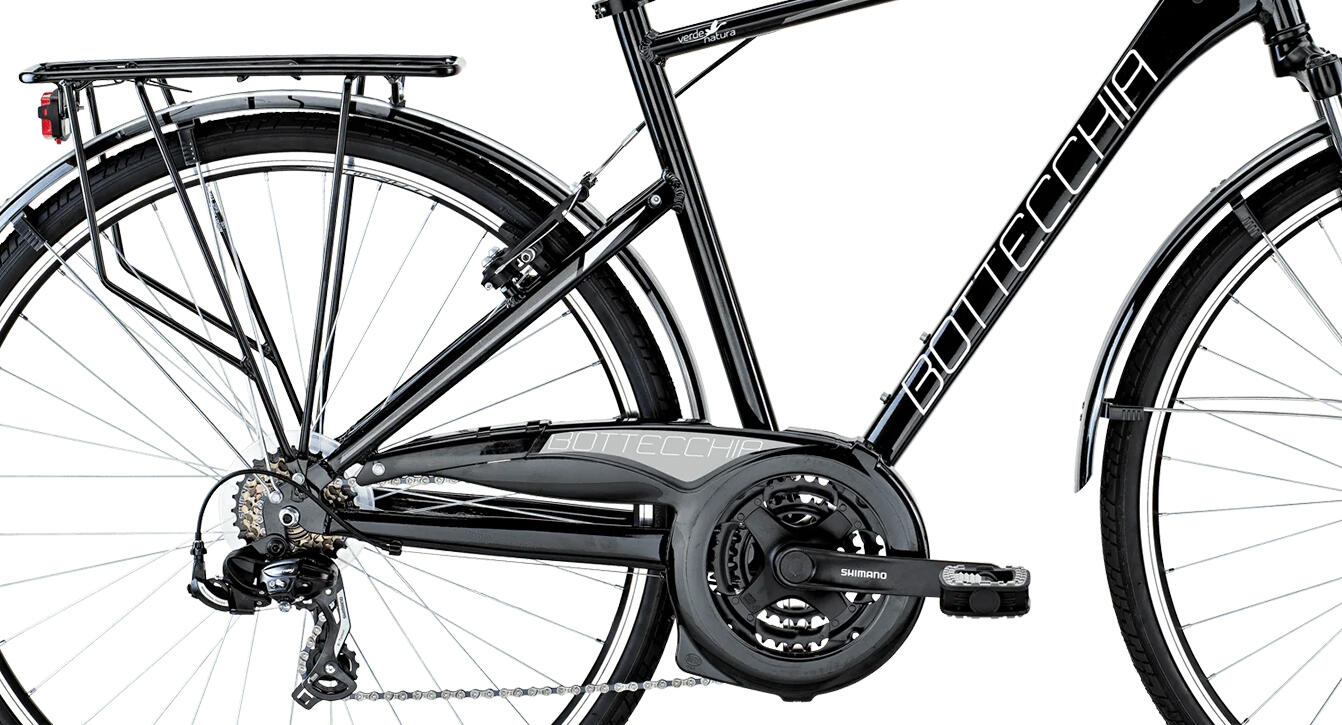 Vélo trekking Bottecchia 220 Man 700c aluminium, 21 vitesses, noir 3/4
