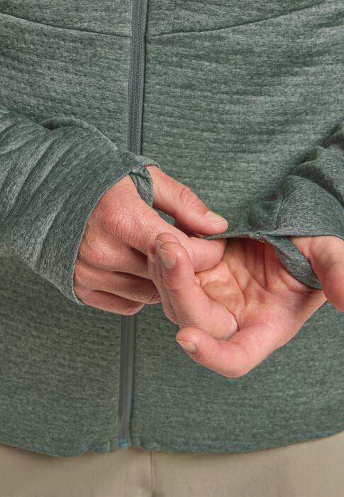 Taiga Fleece Jack Heren Lange rits fleece slate green 7/7