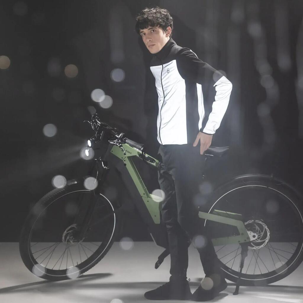 Mens Ladies Santiago Full Reflective Windproof Cycling Breathable Jacket