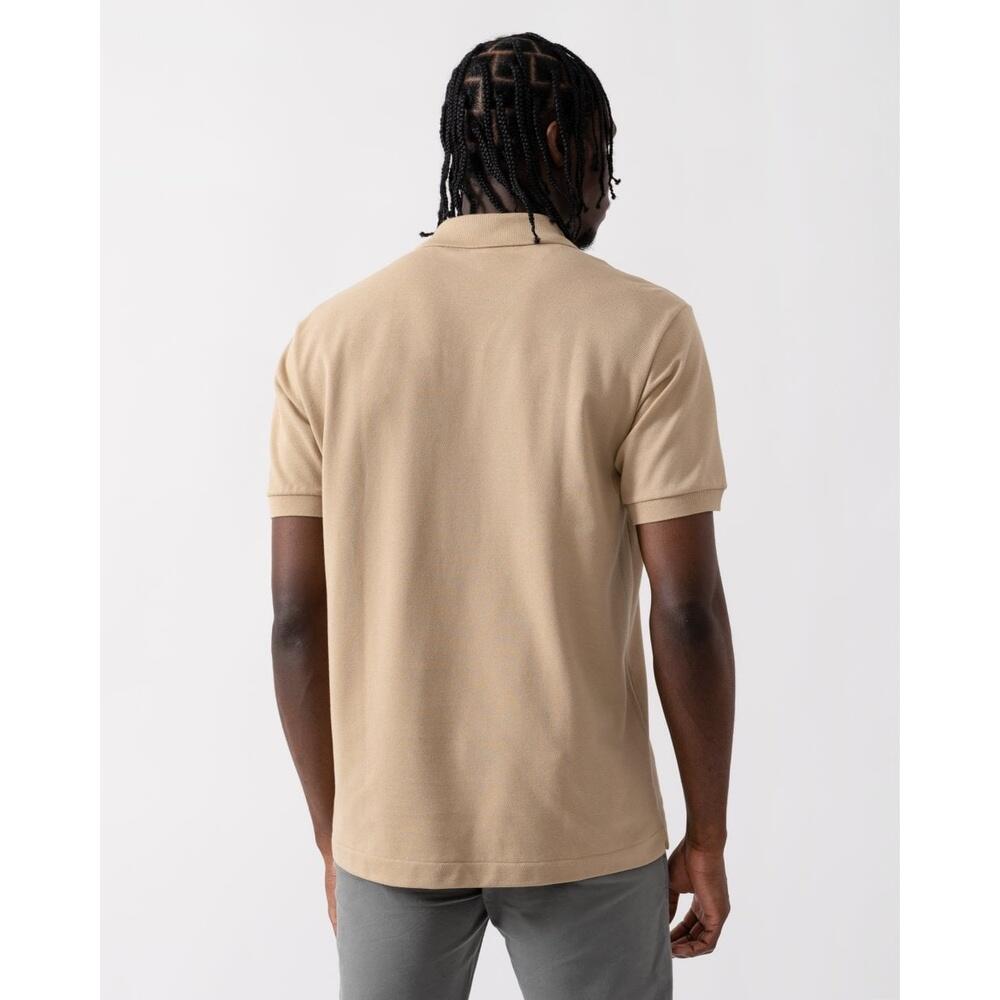 Lacoste Modèle L1212 Short Sleeved Ribbed Collar S Couleur Marron 3/6