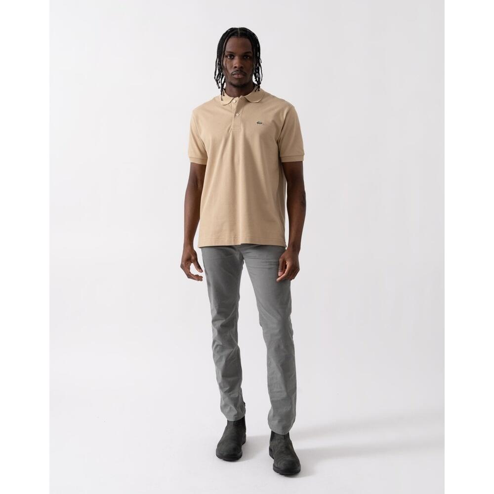 Lacoste Modèle L1212 Short Sleeved Ribbed Collar S Couleur Marron 4/6