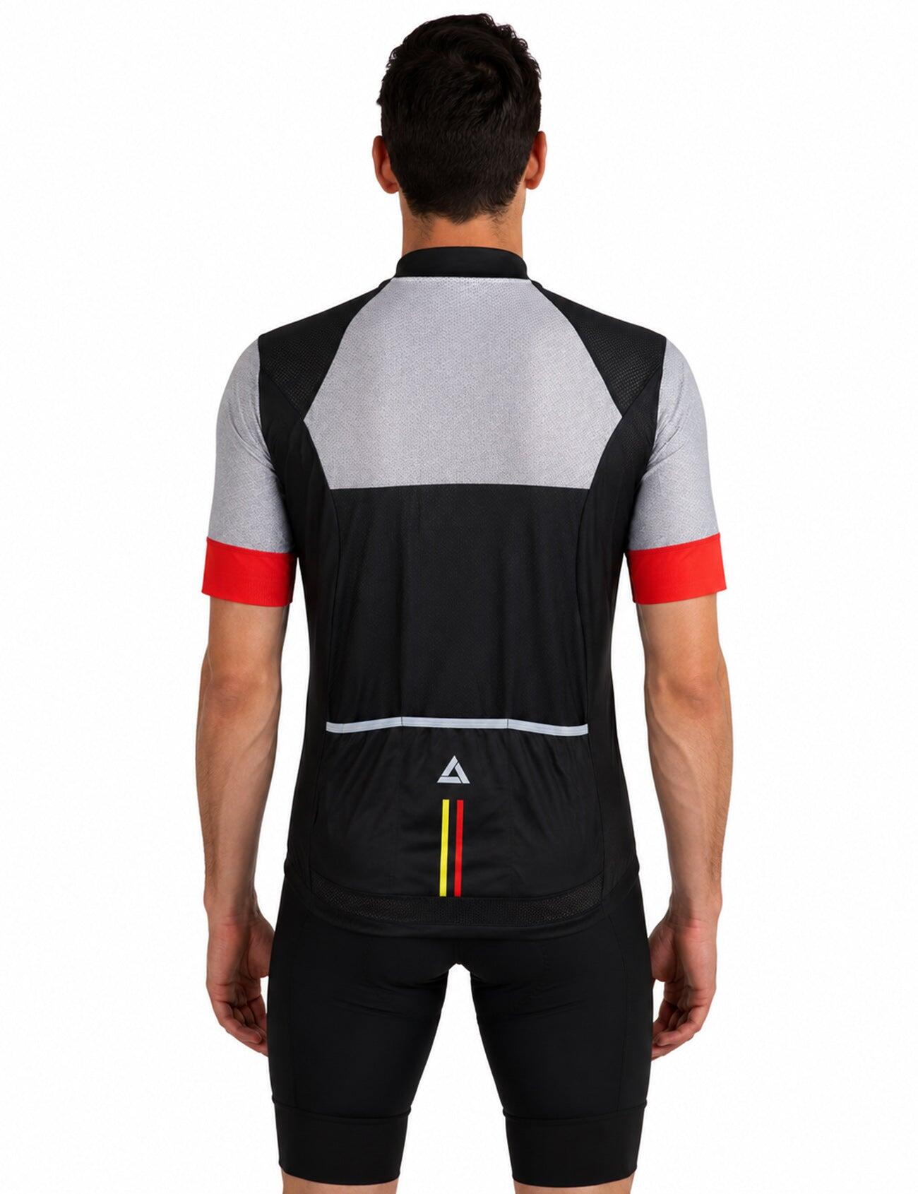 Herren Fahrradtrikot Kurzarm Radtrikot Pro Team Line III Schwarz-Grau 2/4