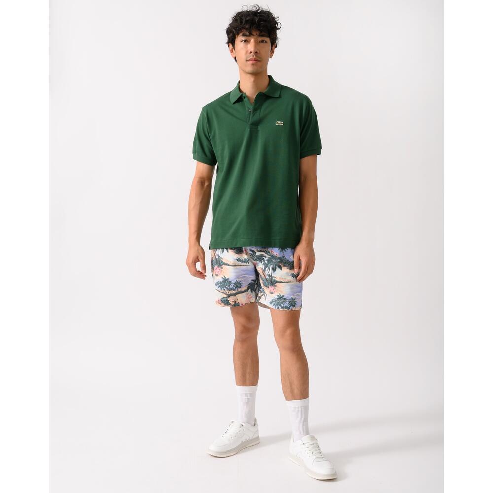 Lacoste Modello L1212 Short Sleeved Ribbed Collar S Colore Verde 3/6