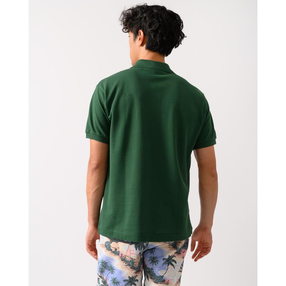 Lacoste Modello L1212 Short Sleeved Ribbed Collar S Colore Verde 4/6