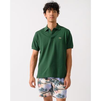 Lacoste Modèle L1212 Short Sleeved Ribbed Collar S Couleur Noir