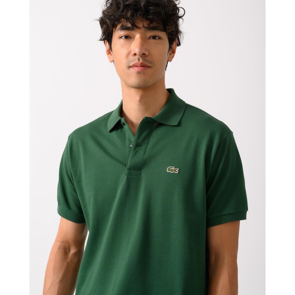 Lacoste Modello L1212 Short Sleeved Ribbed Collar S Colore Verde 2/6
