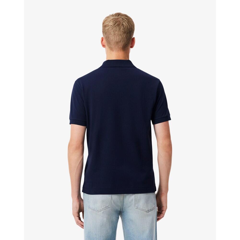 Lacoste Modello L1212 Short Sleeved Ribbed Collar S Colore Blu 2/7