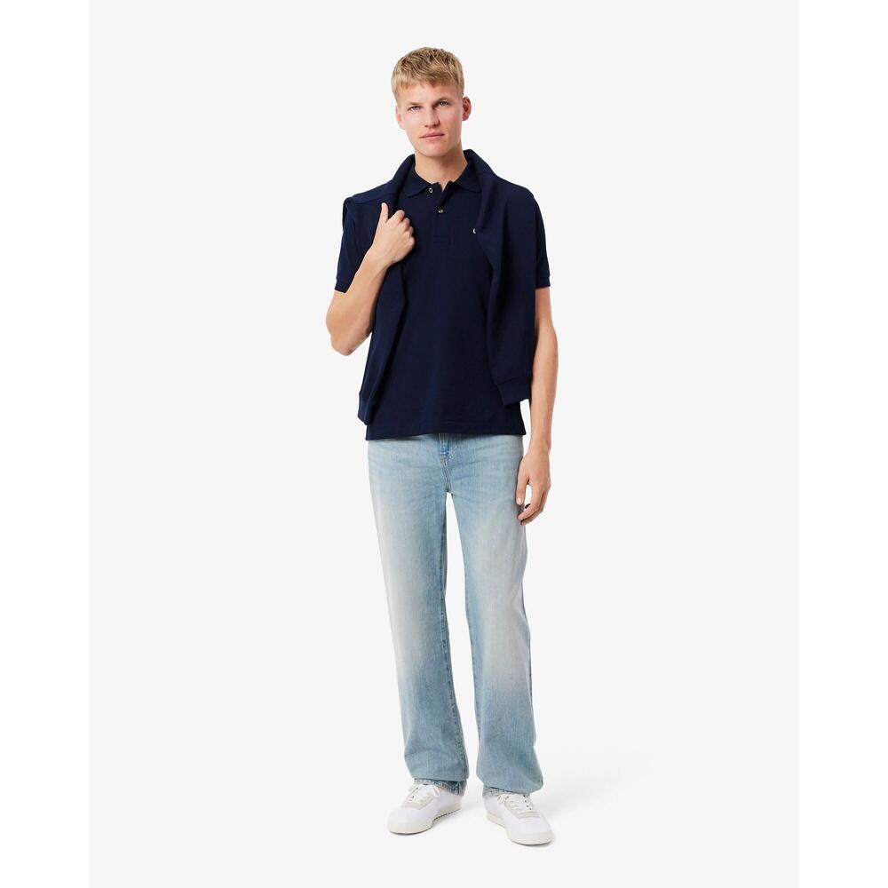 Polos Hombre Lacoste L1212 Short Sleeved Ribbed Collar S Azul 5/7