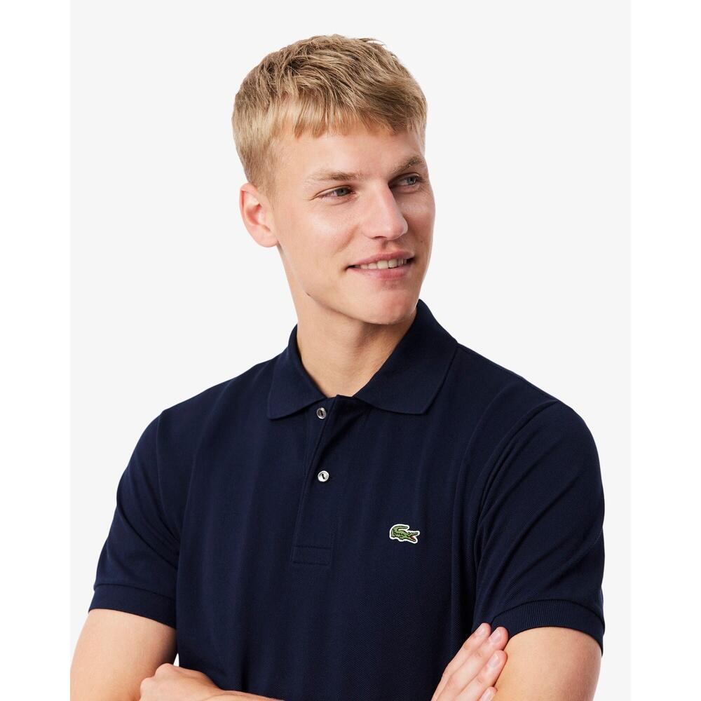 Polos Hombre Lacoste L1212 Short Sleeved Ribbed Collar S Azul 3/7