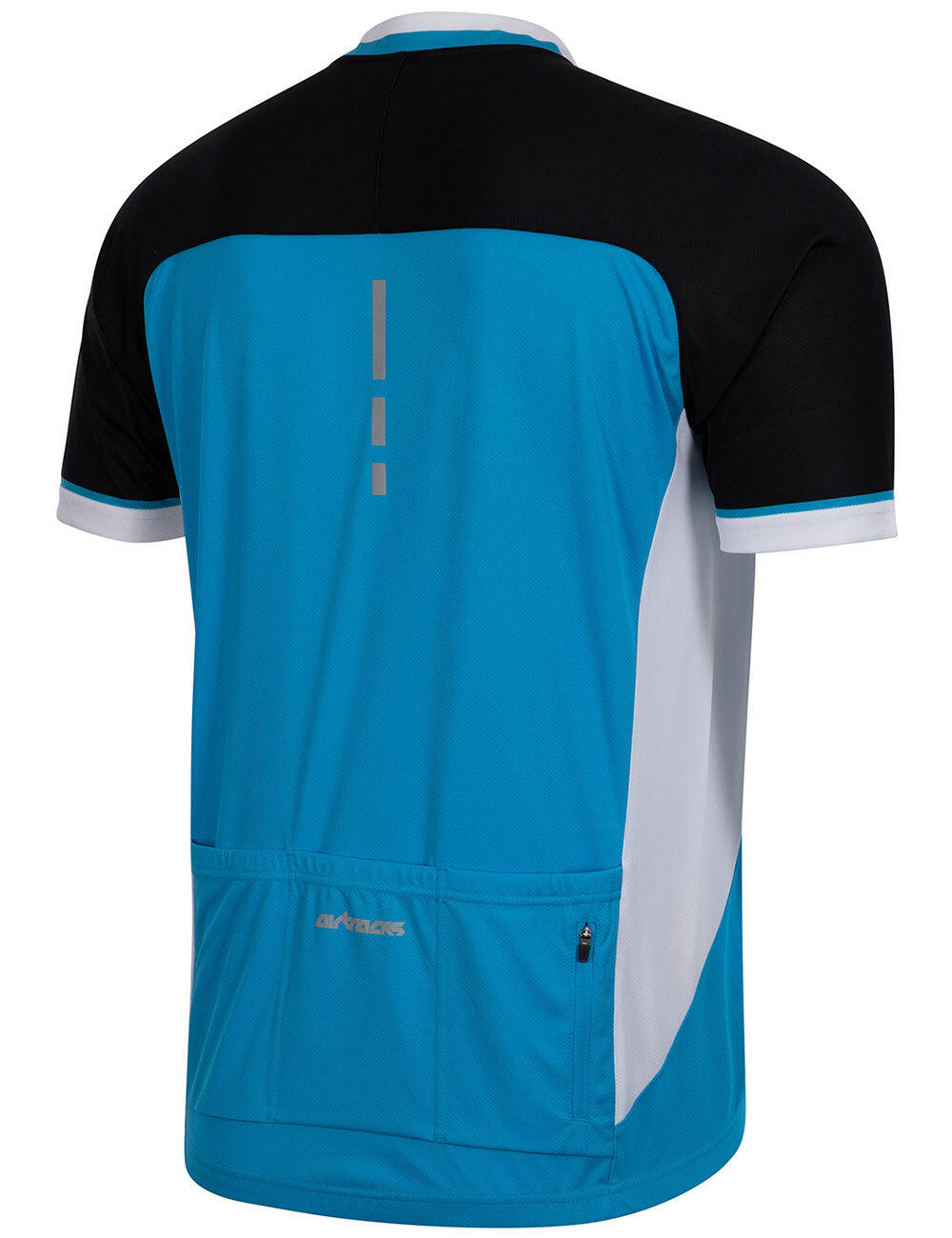 Herren Fahrradtrikot Kurzarm Radtrikot Pro T II Blau-Schwarz 4/4