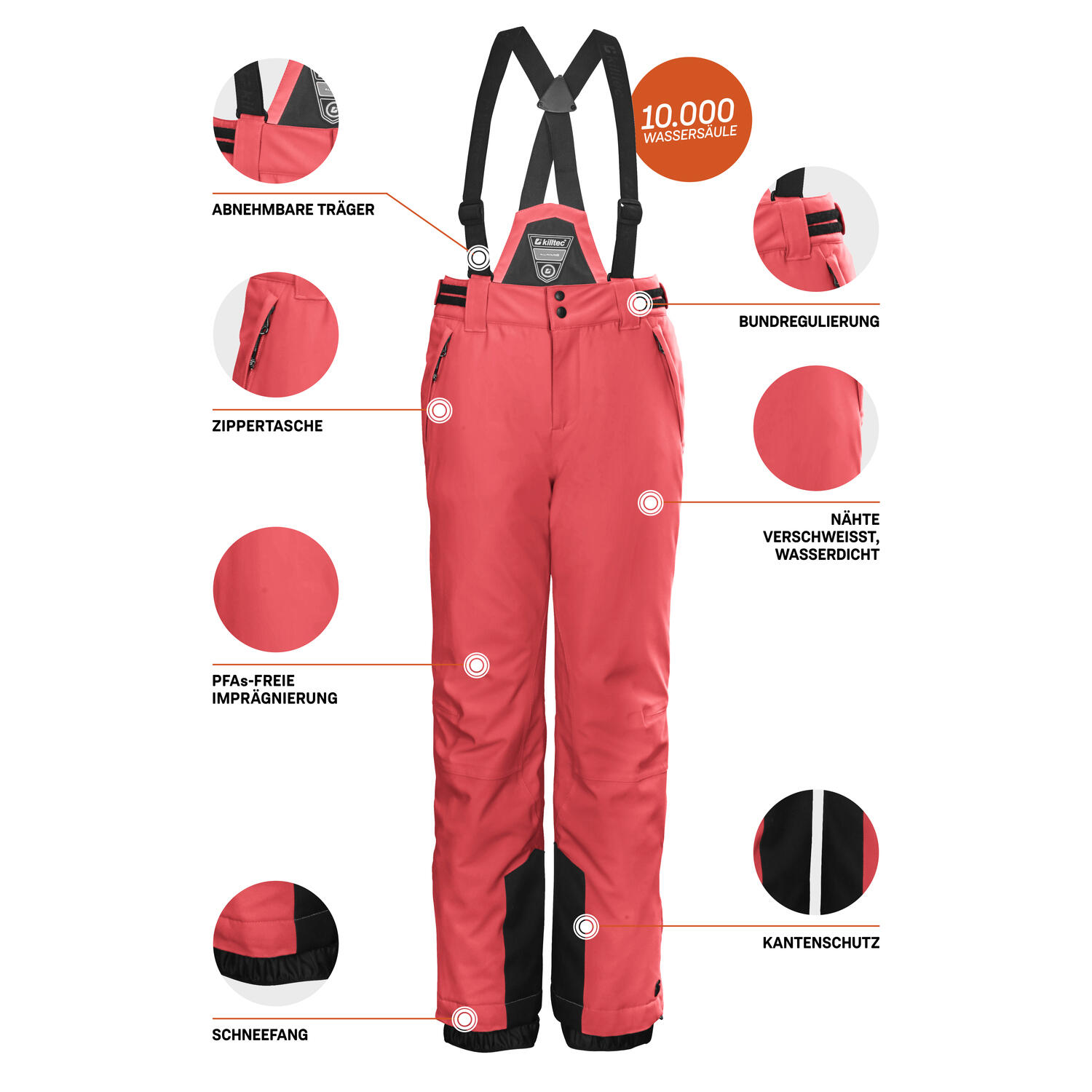 Kinder, Mädchen Skihose KSW 77 4/5