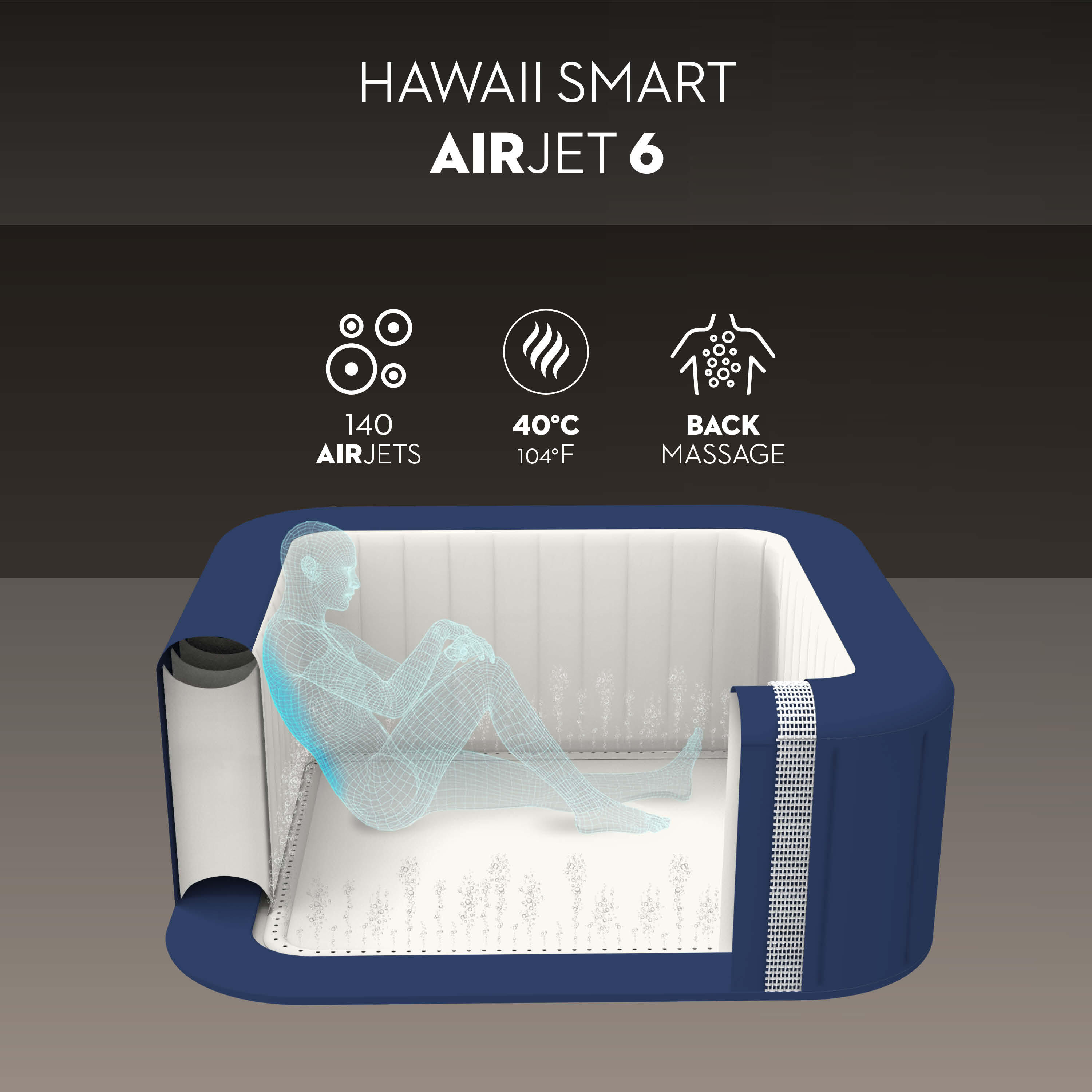 Bestway Spa inflável Lay-Z-Spa Hawaii MaxHold EnergySense 180x180x71 cm 3/7