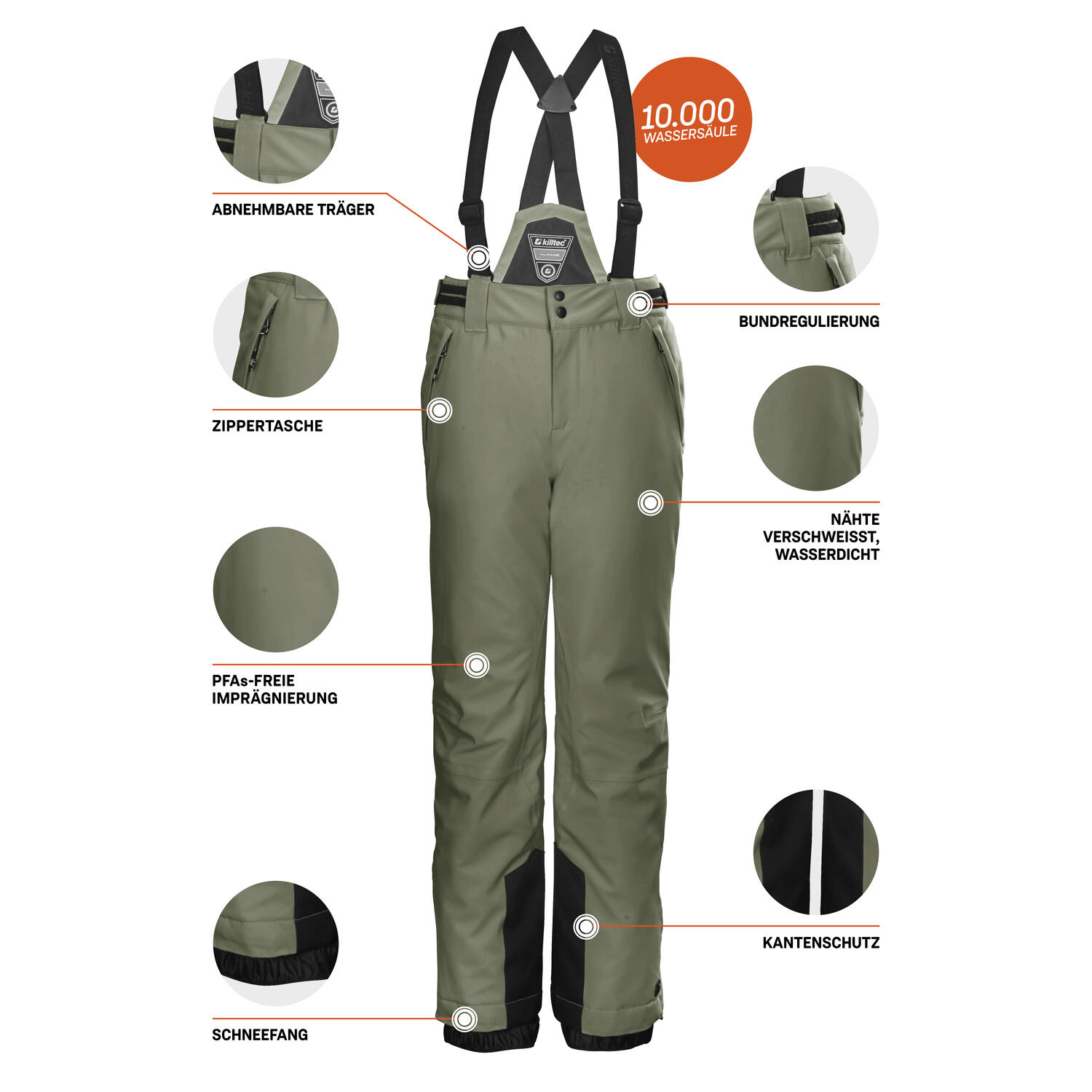 Kinder, Mädchen Skihose KSW 77 5/6