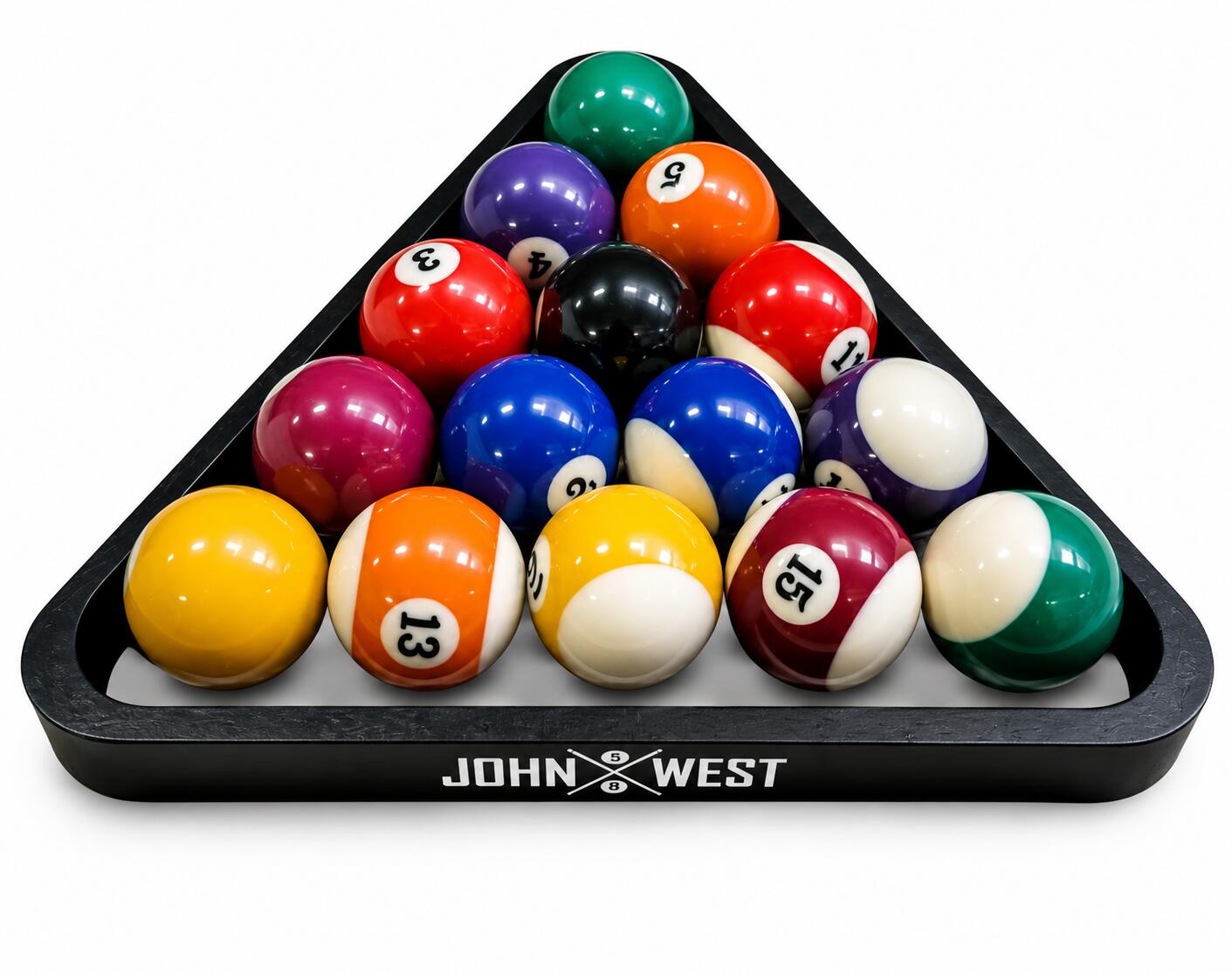 John West Triangle pour billes de billard 57 mm bois noir 2/5
