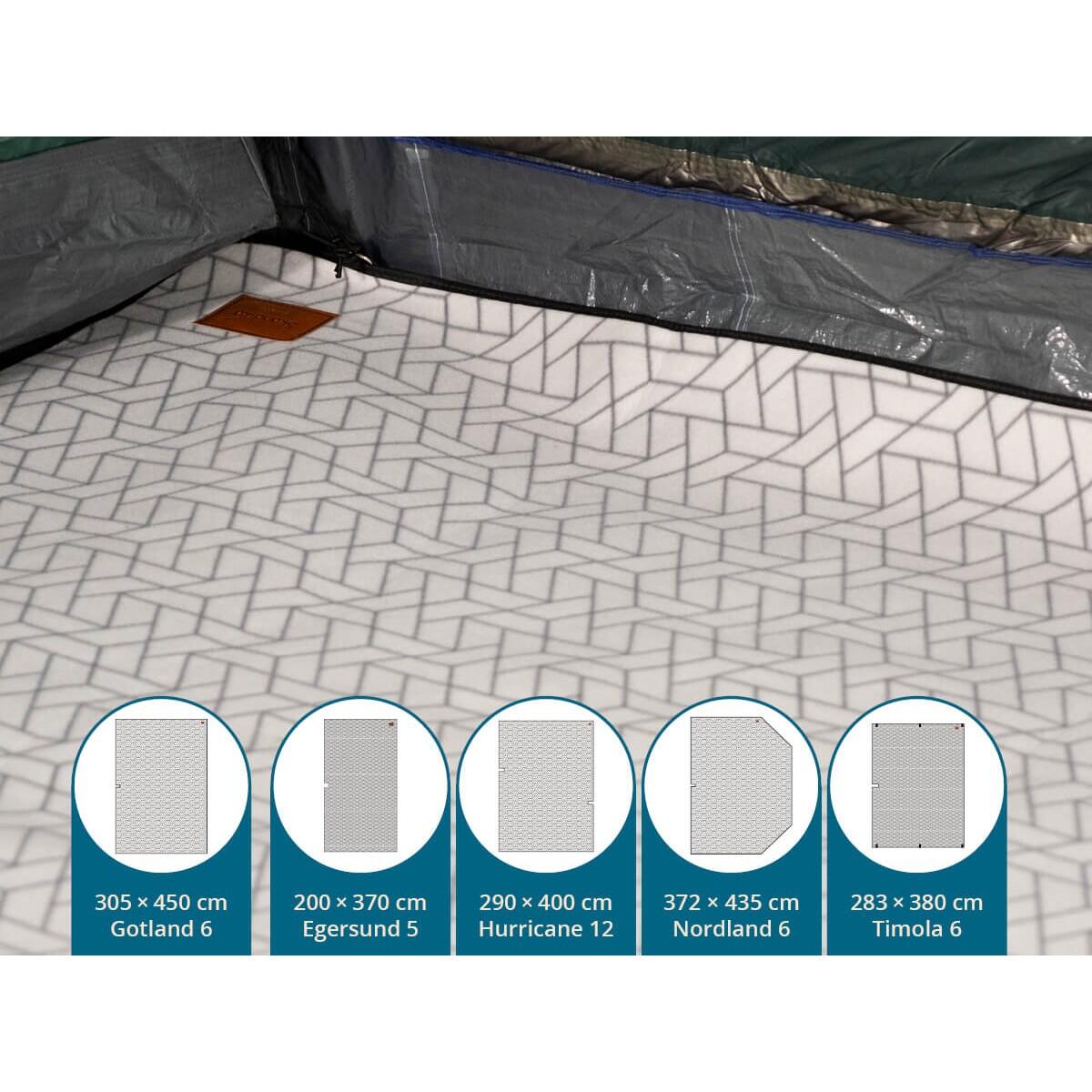 Tapis de tente Lindal - camping - 372×435cm - polaire Softtouch - sac rangement 7/7