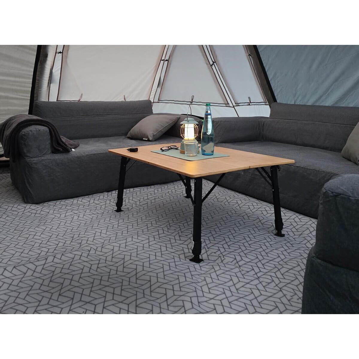Tapis de tente Lindal - camping - 372×435cm - polaire Softtouch - sac rangement 4/7