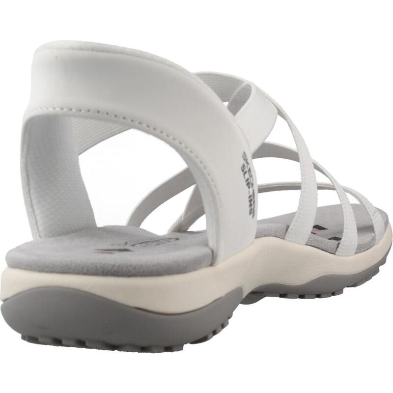 Sandale femei Skechers Reggae Slim - Stretch Flex, Alb