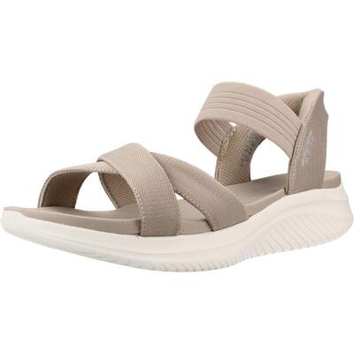 Platte sandalen dames skechers bruin
