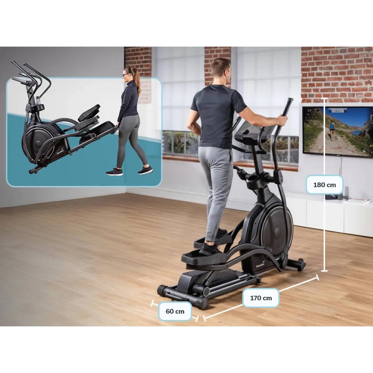 Rower eliptyczny, trenażer magnetyczny Carbon P30-S, z dotykowym wyświetlaczem 7/7