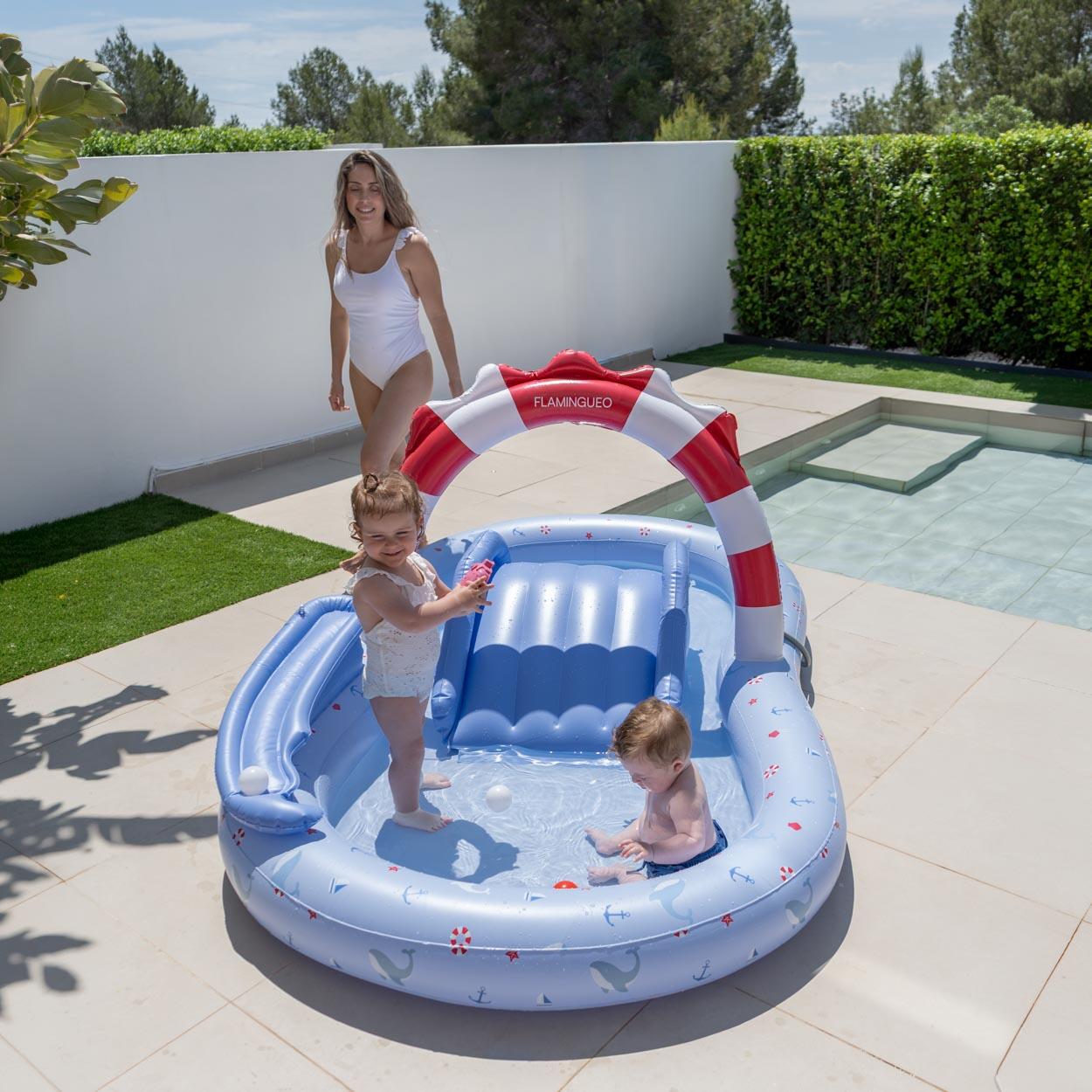 Flamingueo Centre De Jeux Aquatique Avec Toboggan PVC Violet 7/7